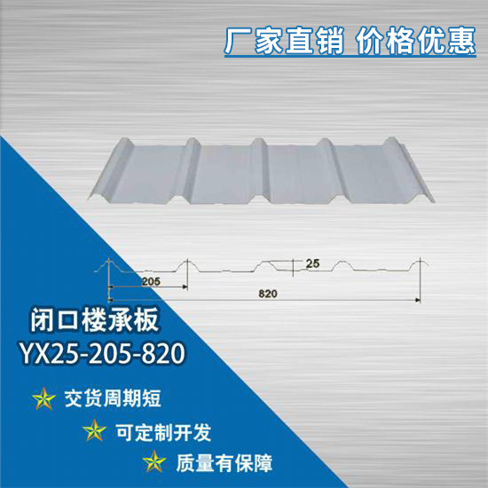 YX25-205-820閉口樓承板在建筑中的實用性