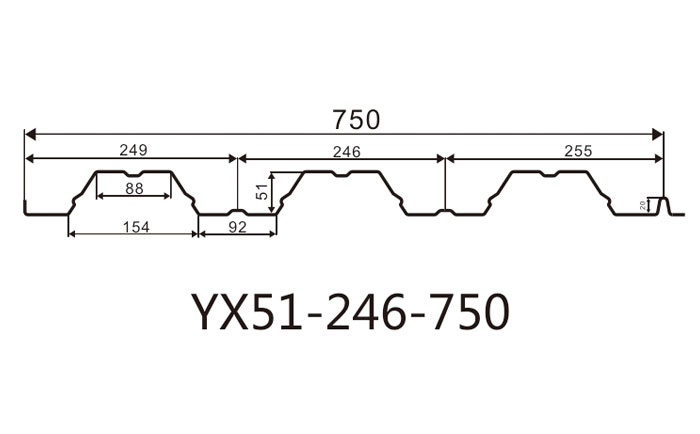 YX51-246-750開口樓承板