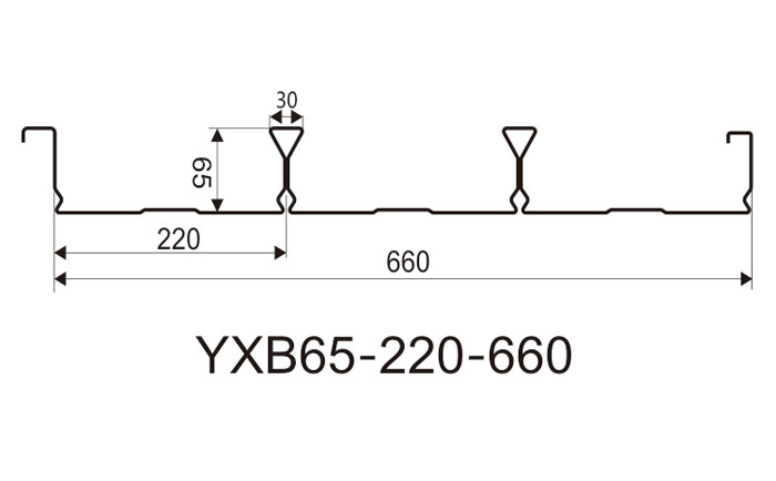 YXB65-220-660閉口樓承板