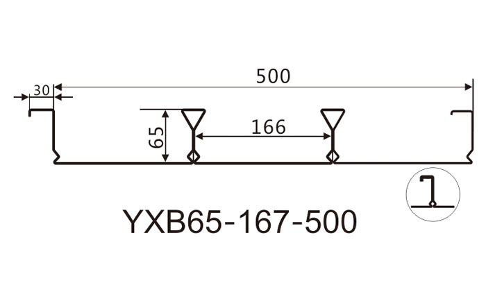 YXB65-167-500閉口樓承板