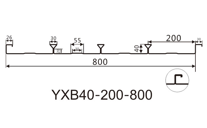 YXB40-200-800閉口樓承板