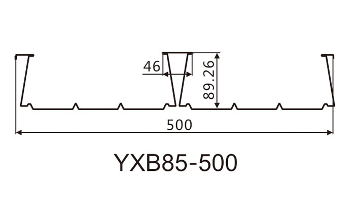 YXB85-250-500閉口樓承板