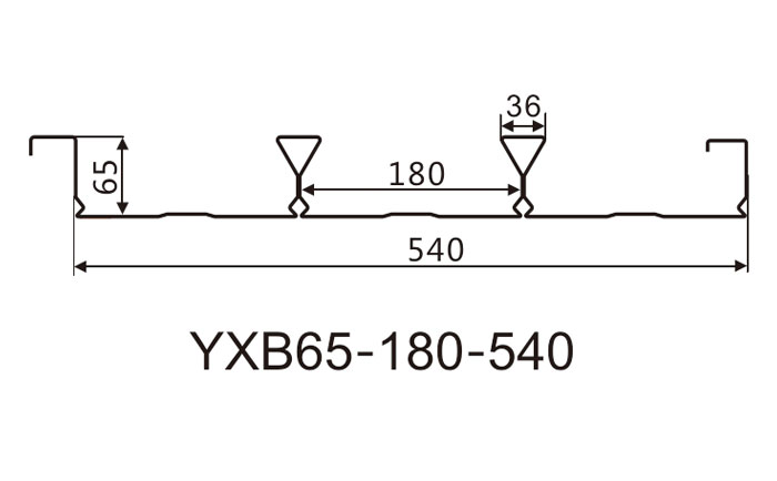 YXB65-180-540閉口樓承板