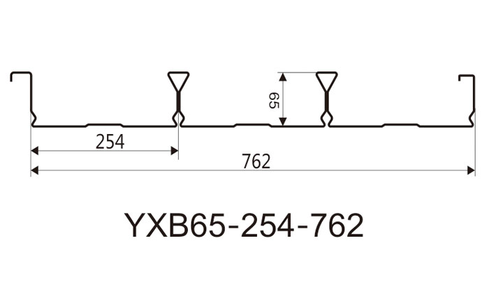 YXB65-254-762閉口樓承板