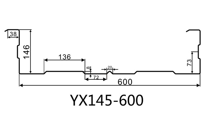 YX145-600開口樓承板